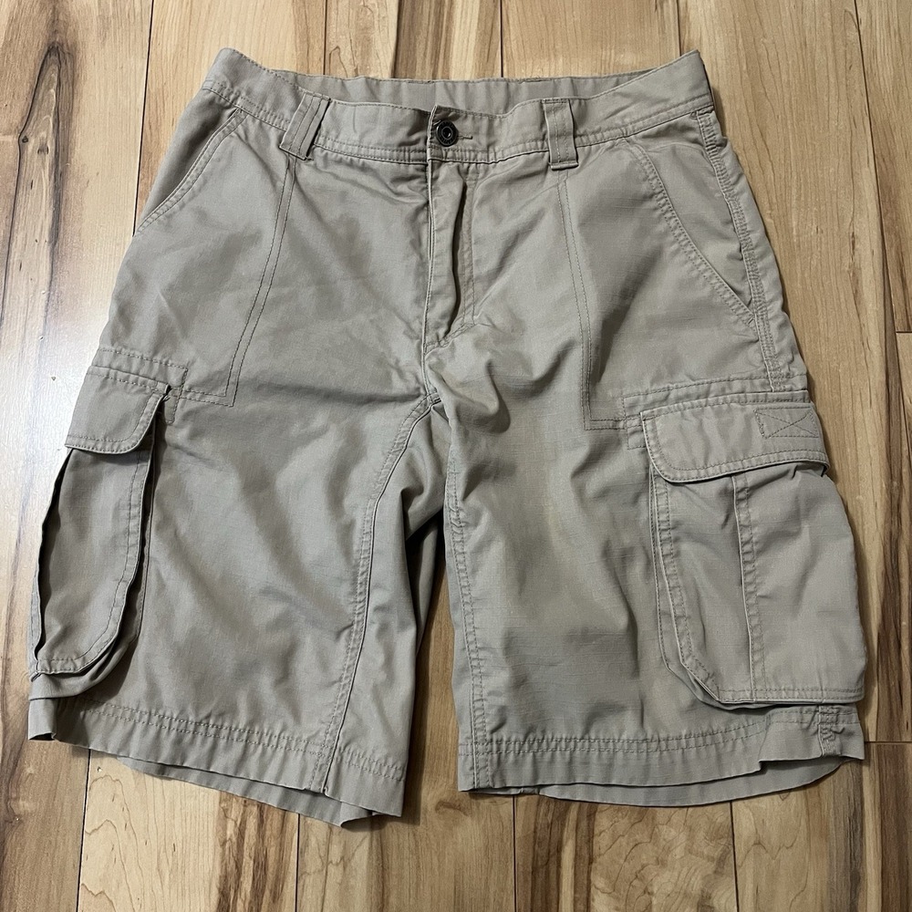 Koppen Cargo Ripstop 11" Shorts Mens Sz 30 Khaki Hiking Camping Workwear Utility